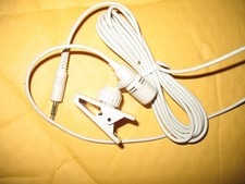 Vintage Off White Long Corded Computer PC Desktop Microphone WORKS