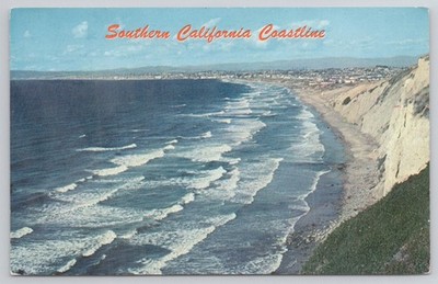 Southern California Coastline 1973 Postcard Palos Verdes Torrance Redondo Beach