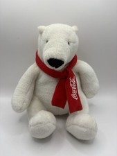 Coca Cola Collectible Polar Bear Red Scarf Plush 2007