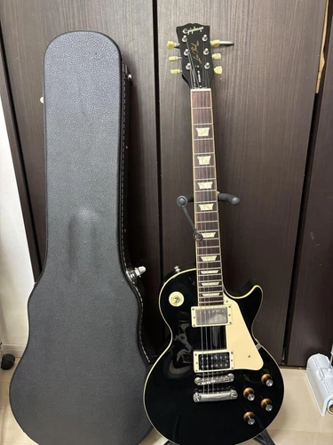 Electric Guitar Epiphone Les Paul Black Made in Japan 1998 S/N 811248 & Case