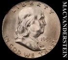 1953-S Franklin Half Dollar - Choice Gem Brilliant Unc+++  Lustrous  #K1183
