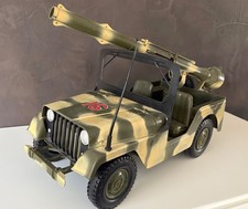 Vintage Molto Action Man Camo Jeep with bazooka