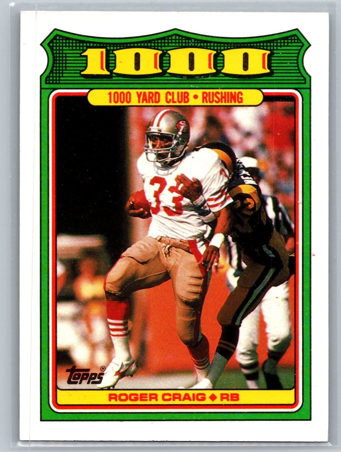 1988 Topps #19 Roger Craig 1000 Yard Club