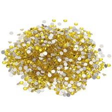 SS16/1440Pcs Glass Diamante Rhinestone, Man Made Gems, Yellow