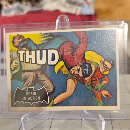 1966 Topps Batman Black Bat #18 Robin in Action — Raw