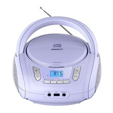 Radio CD Player with Bluetooth,FM Radio,USB MP3 Playback,AUX Purple