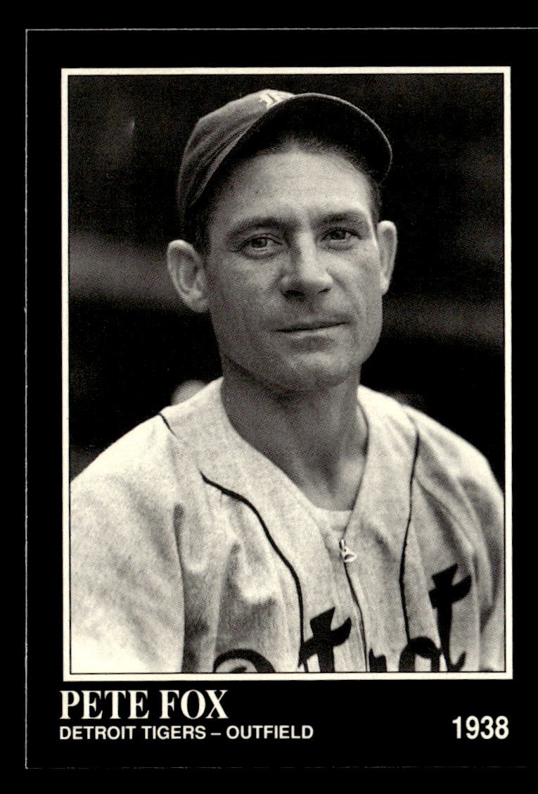 Pete Fox 1991 Conlon Collection TSN Card #197 Detroit Tigers