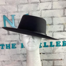 Vintage HARVRIGE 100% Felt Wool Charcoal Grey Men's Fedora Hat, XL