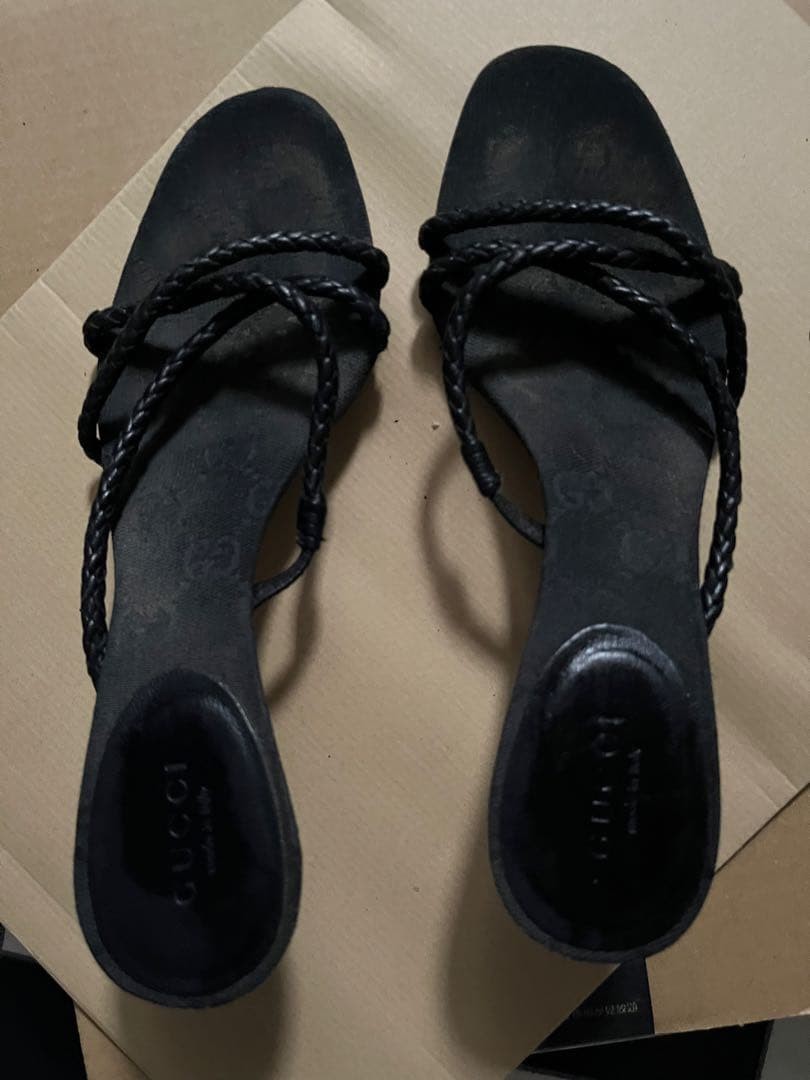 Gucci Flat Sandals Black Size 34.5 US About4.5 For Women thumbnail 13