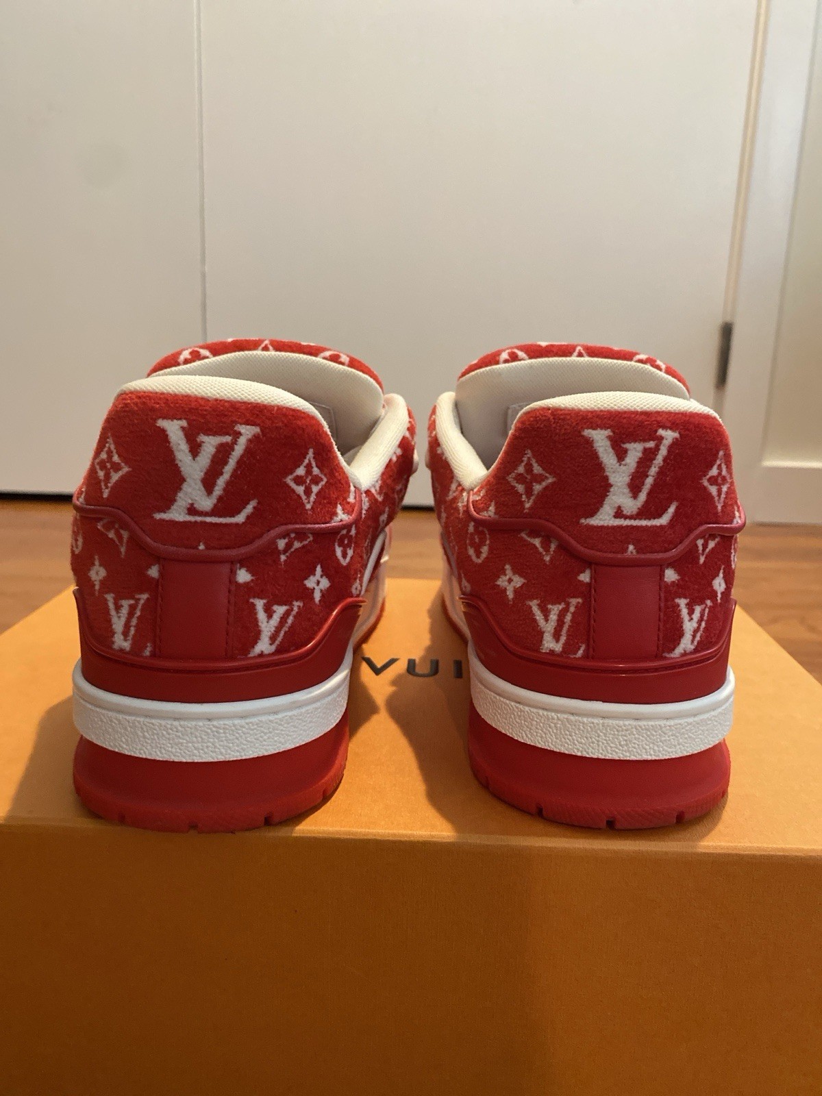 Louis Vuitton Trainers Red Monogram - image 3