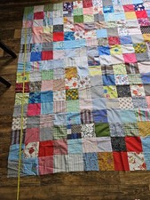 Vintage Patchwork Quilt Topper 85 X 81