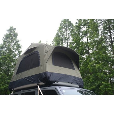 Green+Black 2-3 Person Inflatable Rooftop Tent for SUV Truck Camping, Easy Setup