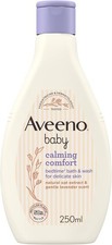 Image of Aveeno Baby Calming Comfort Bedtime Bath and Wash (1 x 250ml), Tear-Free and
