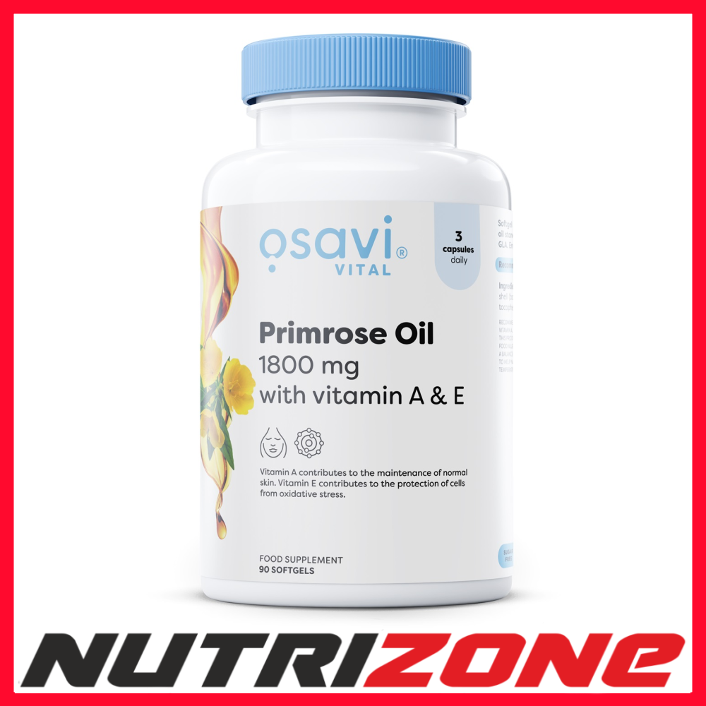 Osavi Primrose Oil With Vitamin A & E, 1800Mg - 90 Softgels - Image 2