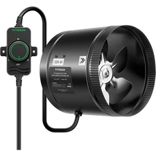 430 CFM 8 in. Inline Booster Duct Fan with Speed Controller for HVAC Exhaust