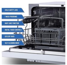 Farberware Professional 6-place Setting Countertop Dishwasher FCD06SSWHB 4