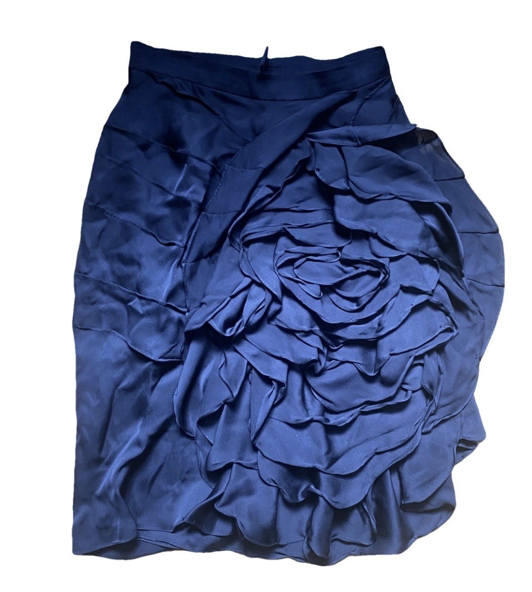 Gonna Yves Saint Laurent Tom Ford nera con dettagli floreali FR taglia 36 primavera 2003