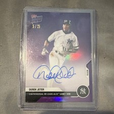 Topps 2020 Now Chrome Derek Jeter Yankees Autograph Serial Numbered Card DJ-12C