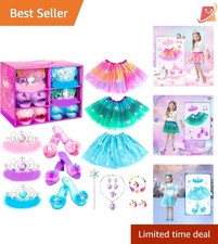 Princess Dress Up Shoes Set Girls Toddler Costume Jewelry Play Accessories