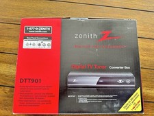 Zenith DTT901 Digital TV Tuner Converter Box with Remote/Cables/Manual In Box