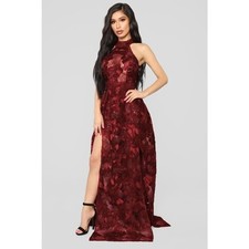 NWT a night to remember ballgown prom 3d slit sexy dress sz S formal lace long