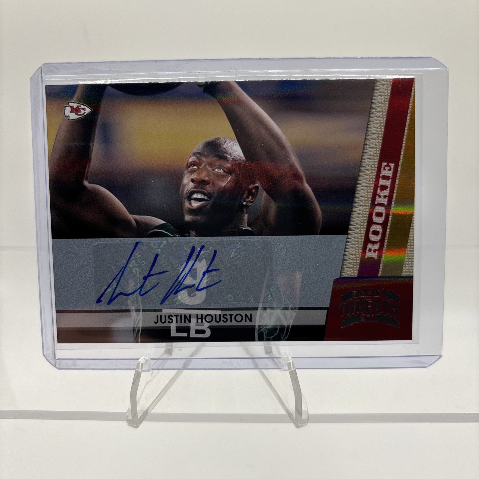 Justin Houston Panini Threads #203 Autograph