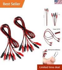 4 Groups 1M Alligator Clips Electrical, Insulated Leads with Alligator