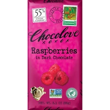 Chocolove 55% Dark Chocolate Bar with Raspberries