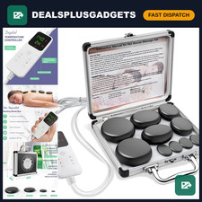 10 Pcs Basalt Hot Stones Massage Set - Temperature Adjustable Spa Therapy Stones