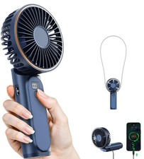TUNISE Portable Handheld Fan 4000mAh Mini Fan 6 Speed LED Display 180° Adjust...
