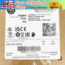 NEW Allen-Bradley 25A-D017N104 PowerFlex 523 AC Drive 480V 10HP US Free Tax