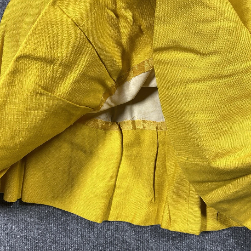 Vestido Larry Aldrich Vintage Años 50 60 Lino Talla 10 Sin Mangas Mod Ajuste y Acampanado Foto 4 de 4