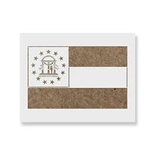 Georgia State Flag Stencil - Durable & Reusable Mylar Stencils