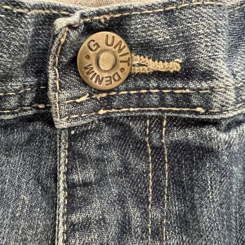 Vintage G-Unit Mens Size 36 Blue Jean Distressed Shorts Denim Baggie 90s Y2K - Picture 4 of 12