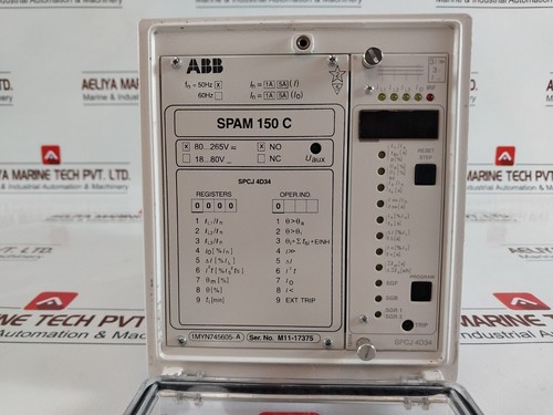 ABB Spam 150 C Motor Protection Relay 1MYN745605-A 80-265 VAC/VDC - Picture 7 of 7