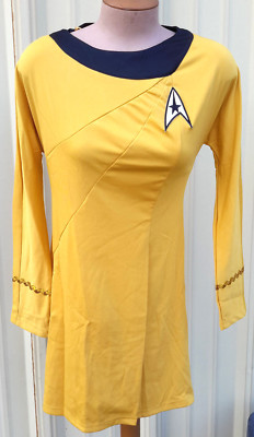 Star Trek Original Series Gold Command Deluxe Female Uniform-Your Choice  Size | eBay