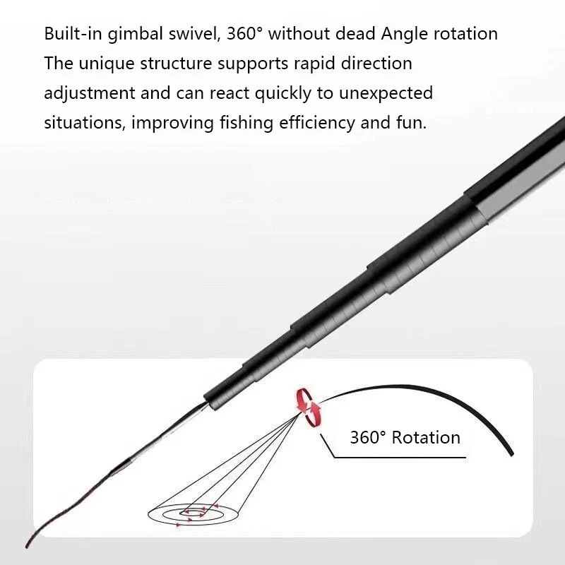 Varilla telescópica XIUSHUI Tenkara 5 pies 6 pies-11 pies 12 pies caña telescópica rápida carbono trucha corcho Foto 4 de 4