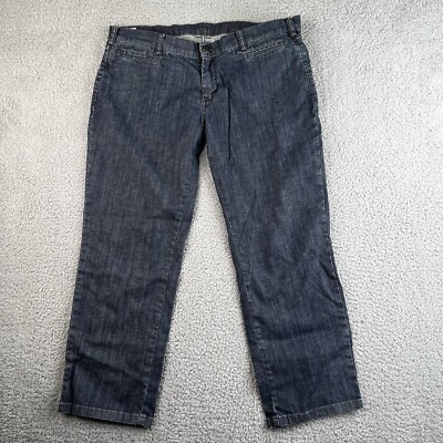 Lacoste Womens Straight Leg Ankle Jeans Blue Stretch Medium Wash Denim 33/44