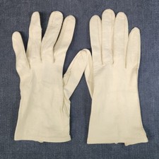 Madova White Kid Leather Women's Gloves Size 6 Florence Italy Vintage u-8B
