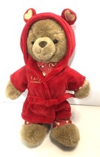 FAO Schwarz Teddy Bear 12 In Robe Plush Stuffed Animal Toy