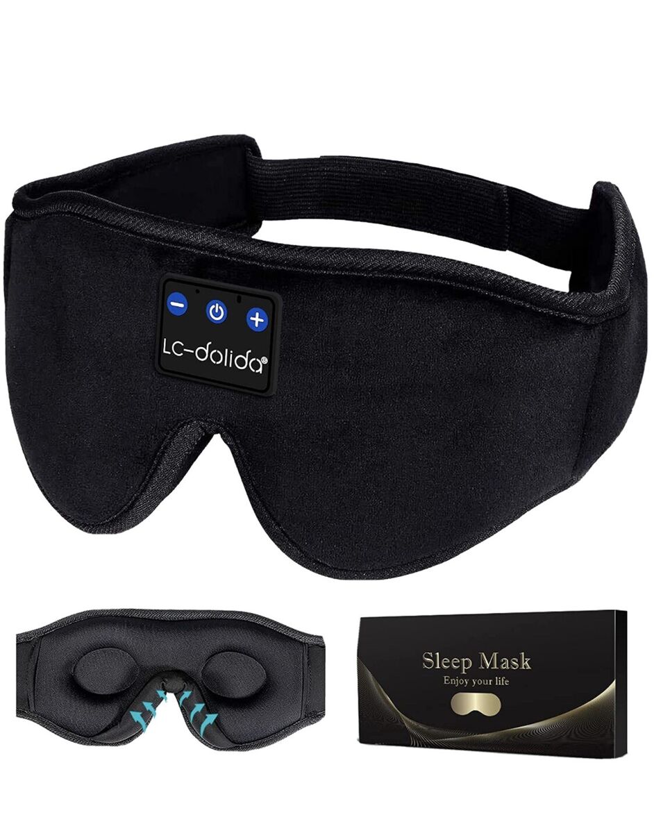 honning Forræderi til eksil Smart Sleep Mask with Bluetooth Headphones Breathable with Earplugs Thin  Speaker | eBay