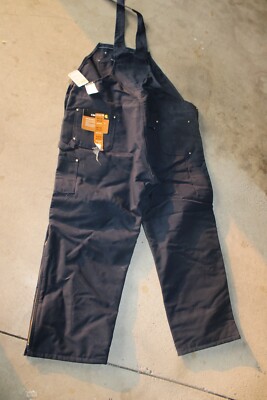 パンツ Carhartt Navy Duck Double Knee Overalls NWT Carhartt Men's Bib Overalls Duck Canvas Double Knee Relaxed