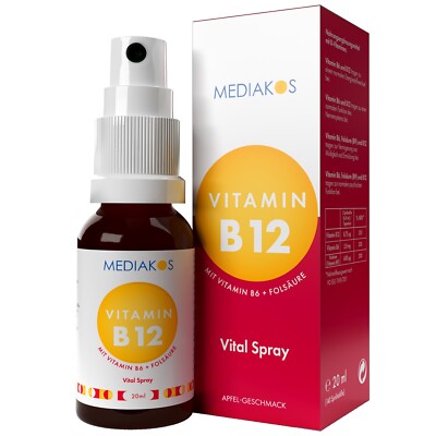 VITAMIN B12+B6+Folsäure Mediakos Vital Spray 20 ML