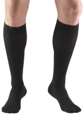 Truform 20-30 mmHg Below Knee Soft Top Compression Stockings Closed Toe Black
