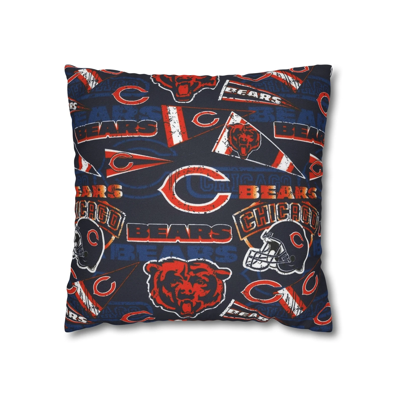 Chicago Bears Spun Square Throw Pillowcase