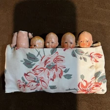 1930s Antique Vtg Composition Quintuplet Dolls Dionne Quints 3" Japan