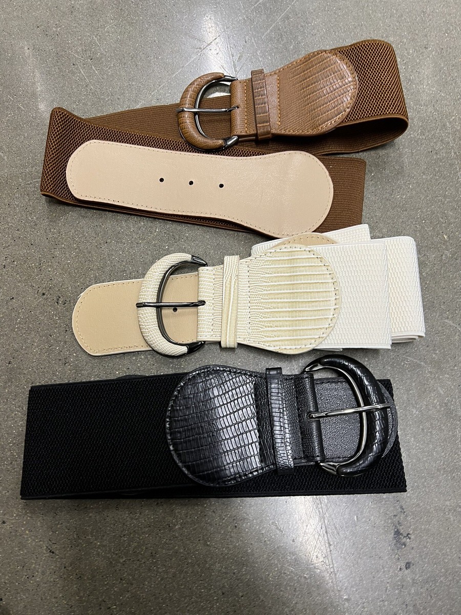4383 3 Pack Women Wide Elastic Waist Belt Vintage Stretchy Waistband Swtddy 3 Pack Women main image 3