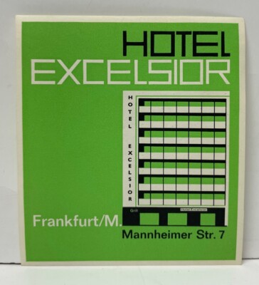Vintage Hotel Excelsior Frankfurt/M. Mannheimer Str. 7 Germany Label