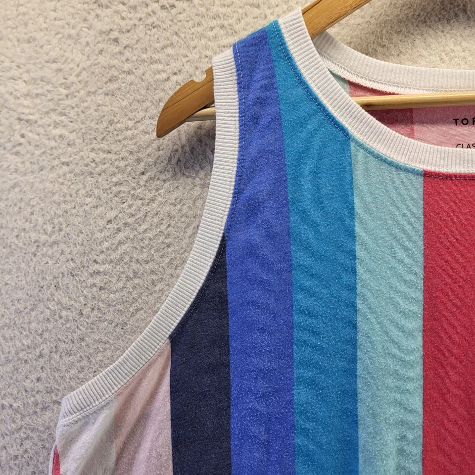 Camiseta sin mangas a rayas tórridas para mujer 3 pulóveres calce clásico plus colorida Foto 2 de 4