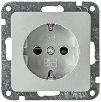 Chilitec Delphi Schutzkontakt Steckdose Silber 250V 16A Steckanschluss O. Rahmen